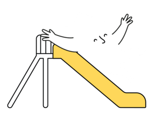 Illustratie Glijbaan